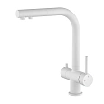 Смеситель для кухни Timo Saona 2356/16FL с подключением фильтра и выдвижной лейкой белый матовый Смеситель для кухни Timo Saona 2356/16FL с подключением фильтра и выдвижной лейкой белый матовый
