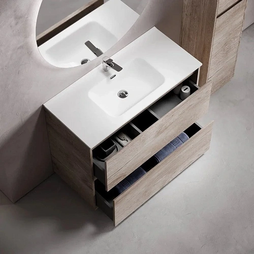 Тумба под раковину Sancos Libra Floor LB100FEG напольная, 990х450х840 дуб галифакс натуральный Тумба под раковину Sancos Libra Floor LB100FEG напольная, 990х450х840 дуб галифакс натуральный