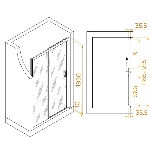 Душевая дверь RGW Passage PA-017B 1200 мм Easy Clean черный 350801712-24 Душевая дверь RGW Passage PA-017B 1200 мм Easy Clean черный 350801712-24
