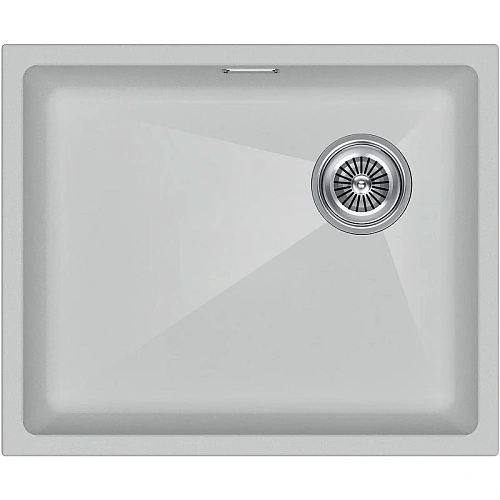 Кухонная мойка Paulmark LUMI 55UNI-SKEW LU55SK-WH, белый, 555х440 Кухонная мойка Paulmark LUMI 55UNI-SKEW LU55SK-WH, белый, 555х440