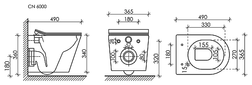 Унитаз подвесной Ceramica Nova BALEARICA CN6000 Унитаз подвесной Ceramica Nova BALEARICA CN6000