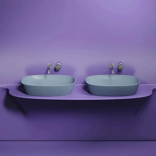 Раковина Ceramica Nova ELEMENT CN6049MHL серо-голубой матовый накладная Раковина Ceramica Nova ELEMENT CN6049MHL серо-голубой матовый накладная