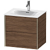Картинка анонса товара «тумба под раковину duravit xviu xv41320b121 подвесная 61 см орех темный»