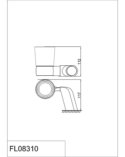 Стакан Rush Flores FL08310 с настенным держателем, одинарный Стакан Rush Flores FL08310 с настенным держателем, одинарный