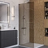Душевая перегородка BelBagno UNO-L-1-TB-90-BR-Cr 90 см, профиль хром, стекло тонированная бронза Душевая перегородка BelBagno UNO-L-1-TB-90-BR-Cr 90 см, профиль хром, стекло тонированная бронза