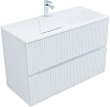 Тумба с раковиной Aquanet Джейн 100 00332527 белый матовый