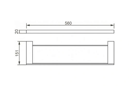 Полка Aquanet 5687 (56 см) Полка Aquanet 5687 (56 см)