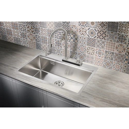 Кухонная мойка Milacio Denia 75 Steel (MC.77420) сталь нержавеющая Кухонная мойка Milacio Denia 75 Steel (MC.77420) сталь нержавеющая