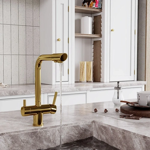 Смеситель для кухни WasserKRAFT A8377 под фильтр золото Смеситель для кухни WasserKRAFT A8377 под фильтр золото