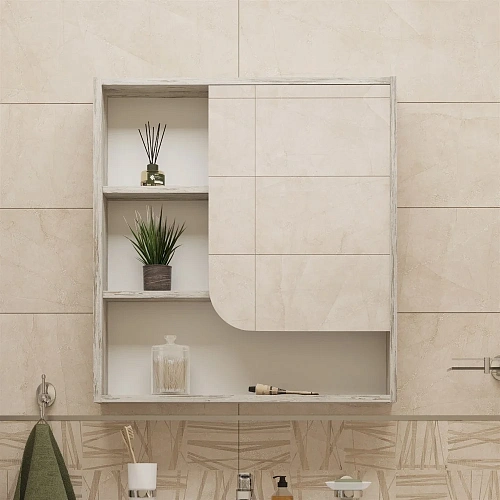 Зеркальный шкаф DIWO Самара 70 R, дуб скандинавский, квадратное, в скандинавском стиле, настенное 46 461898 Зеркальный шкаф DIWO Самара 70 R, дуб скандинавский, квадратное, в скандинавском стиле, настенное 46 461898