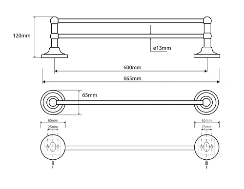 Полотенцедержатель Bemeta RETRO 144304052 Полотенцедержатель Bemeta RETRO 144304052