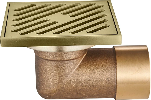Душевой трап Raglo R606.10.03 10x10см сатин золотой Душевой трап Raglo R606.10.03 10x10см сатин золотой