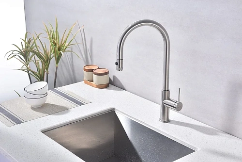 Смеситель для кухни Paulmark Galant брашированная сталь Ga213077-BS Смеситель для кухни Paulmark Galant брашированная сталь Ga213077-BS