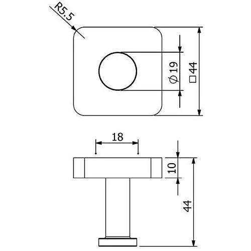 Крючок Kludi VELA S 25984N2 оружейная сталь Крючок Kludi VELA S 25984N2 оружейная сталь