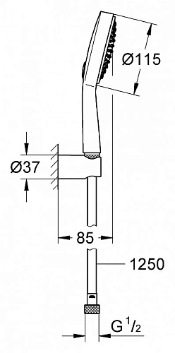 Душевой гарнитур GROHE Power&Soul Cosmopolitan 2 режима, хром (27838000) Душевой гарнитур GROHE Power&Soul Cosmopolitan 2 режима, хром (27838000)