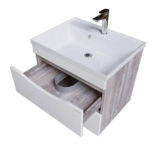 Тумба под раковину GROSSMAN ТАЛИС-60 см(ум.Classika-60) бетон пайн/белый глянец подвесная 106010 Тумба под раковину GROSSMAN ТАЛИС-60 см(ум.Classika-60) бетон пайн/белый глянец подвесная 106010