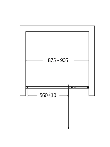 Душевая дверь AQUAme AQM7108-2-9 900x1950мм стекло 6мм, цвет профиля матовый черный Душевая дверь AQUAme AQM7108-2-9 900x1950мм стекло 6мм, цвет профиля матовый черный