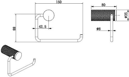 Держатель туалетной бумаги Allen Brau Priority 4.0 6.31C07-BN никель брашированный Держатель туалетной бумаги Allen Brau Priority 4.0 6.31C07-BN никель брашированный