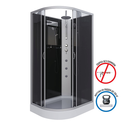 Душевая кабина Niagara Classic NG-3512-14RBKTG (1200х800х2100) низкий поддон (13см) стекло тонированное 35121433RBKTG Душевая кабина Niagara Classic NG-3512-14RBKTG (1200х800х2100) низкий поддон (13см) стекло тонированное 35121433RBKTG