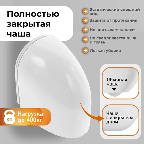 Унитаз подвесной GROSSMAN GR-4455SQC 495x360x390, безободковый, смыв торнадо бесшумный, с сиденьем Унитаз подвесной GROSSMAN GR-4455SQC 495x360x390, безободковый, смыв торнадо бесшумный, с сиденьем