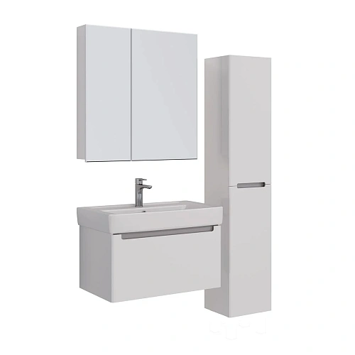 Тумба под раковину Lemark BUNO MINI 80 см подвесная, серый/белый LM05BM80T Тумба под раковину Lemark BUNO MINI 80 см подвесная, серый/белый LM05BM80T