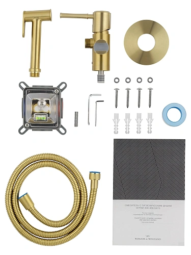 Гигиенический душ Wonzon & Woghand TOR брашированное золото (WW-88829073-BG) Гигиенический душ Wonzon & Woghand TOR брашированное золото (WW-88829073-BG)