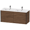 Картинка анонса товара «тумба под раковину duravit xviu xv41290b221 подвесная 128 см орех/черный»