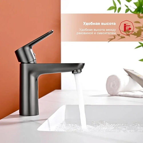 Смеситель для раковины Raglo R31.10.09, графит Смеситель для раковины Raglo R31.10.09, графит