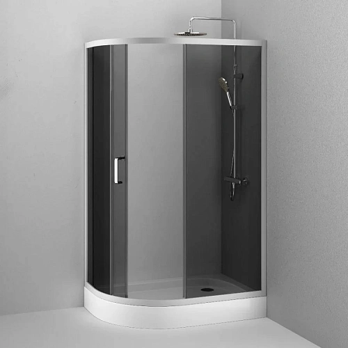 Душевой уголок AM.PM Like W83G-302U120CG64 Slide 120x80, стекло тонированное, профиль матовый серый Душевой уголок AM.PM Like W83G-302U120CG64 Slide 120x80, стекло тонированное, профиль матовый серый