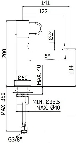 Смеситель для раковины Paffoni Joker JK071CR Смеситель для раковины Paffoni Joker JK071CR