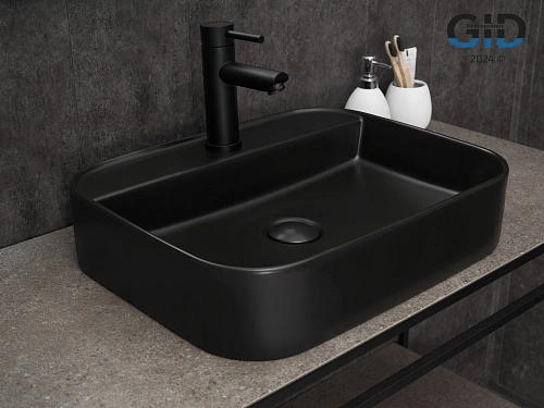 Раковина Gid Bm9550 53364 накладная черная матовая 50x40x11 Раковина Gid Bm9550 53364 накладная черная матовая 50x40x11