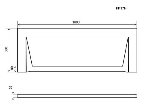 Экран для ванны фронтальный Timo FP17H 170 см Экран для ванны фронтальный Timo FP17H 170 см