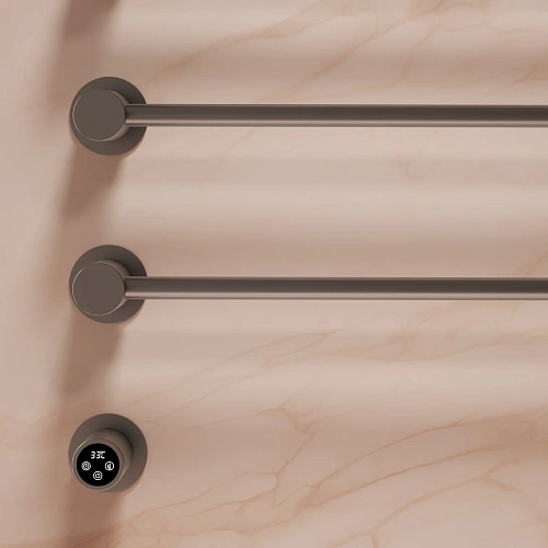 Полотенцесушитель электрический Vincea VTD-2H1GM вороненая сталь, таймер Полотенцесушитель электрический Vincea VTD-2H1GM вороненая сталь, таймер