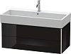 Тумба под раковину Duravit XSquare XS419604040 подвесная 98 см черный глянцевый