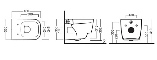 Унитаз подвесной YXZL01 HATRIA FUSION 48 Унитаз подвесной YXZL01 HATRIA FUSION 48