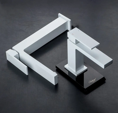 Смеситель для раковины Boheme Qubic Matt White 471-MW Смеситель для раковины Boheme Qubic Matt White 471-MW