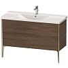 Картинка анонса товара «тумба под раковину duravit xviu xv44930b121 напольная 120 см орех темный»