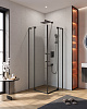 Картинка анонса товара «душевой уголок cezares slider-a-2-70/80-c-nero 70-80x70-80см стекло прозрачное, профиль черный»