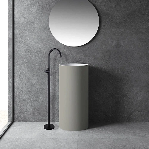 Смеситель для раковины ABBER Wasser Kreis AF8141B черный матовый Смеситель для раковины ABBER Wasser Kreis AF8141B черный матовый