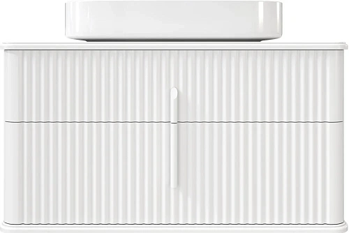 Тумба с раковиной STWORKI Молде 95 белая, со столешницей 579544 Тумба с раковиной STWORKI Молде 95 белая, со столешницей 579544