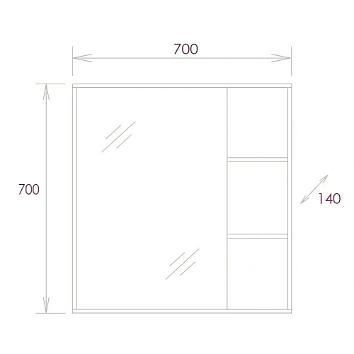 Зеркальный шкаф Onika ТИМБЕР 70.00У дуб сонома 207045 Зеркальный шкаф Onika ТИМБЕР 70.00У дуб сонома 207045