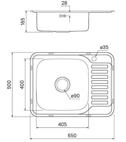 Кухонная мойка IDDIS Basic (BAS65SLi77) из нержавеющей стали Кухонная мойка IDDIS Basic (BAS65SLi77) из нержавеющей стали