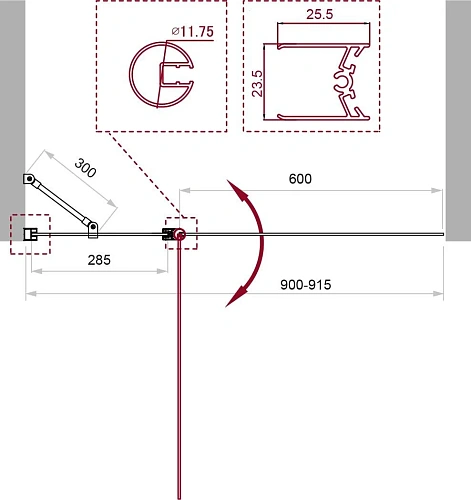 Шторка на ванну BelBagno UNO-V-11-90/150-C-Cr Шторка на ванну BelBagno UNO-V-11-90/150-C-Cr