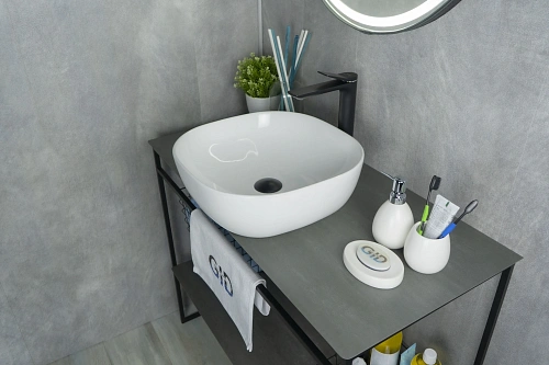 Раковина Gid D1301 51180 накладная белая 42.5x42.5x14.5 Раковина Gid D1301 51180 накладная белая 42.5x42.5x14.5