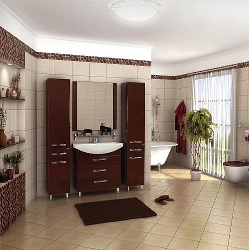 Тумба под раковину Aquaton Ария 80 Н темно-коричневая 1A141301AA430 Тумба под раковину Aquaton Ария 80 Н темно-коричневая 1A141301AA430