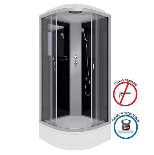 Душевая кабина Niagara Classic NG-3501-14 (900х900х2150) средний поддон (26см) стекло тонированное Т 35011434 Душевая кабина Niagara Classic NG-3501-14 (900х900х2150) средний поддон (26см) стекло тонированное Т 35011434