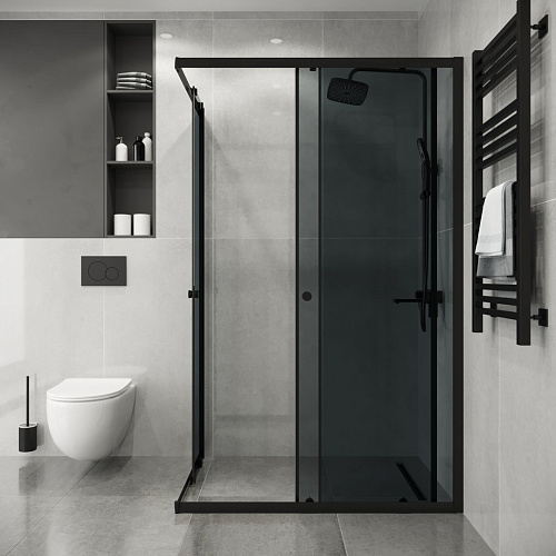 Душевой уголок Niagara Eco NG-1012-14QT (120x80x190) прямоугольник, раздвиж, профиль черный, стекло тонированное (4мм) Душевой уголок Niagara Eco NG-1012-14QT (120x80x190) прямоугольник, раздвиж, профиль черный, стекло тонированное (4мм)