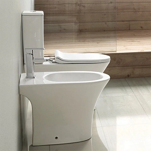 Унитаз напольный CeramaLux 1217-P с сиденьем Унитаз напольный CeramaLux 1217-P с сиденьем