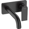 Смеситель для раковины Hansgrohe Vernis Shape настенный, излив 20,4 71578670, матовый черный Смеситель для раковины Hansgrohe Vernis Shape настенный, излив 20,4 71578670, матовый черный