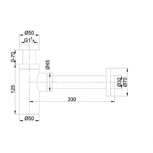 Сифон для раковины Omnires A186GLB (брашированное золото) Сифон для раковины Omnires A186GLB (брашированное золото)